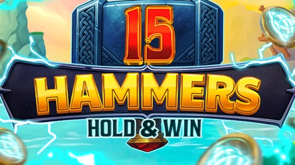 Tampilan visual permainan slot 15 Hammers: Hold & Win