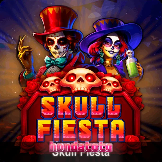 Tampilan visual slot Skull Fiesta dengan tema Day of the Dead yang meriah